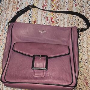 Kate Spade Abbey Court Shoulder Bag In Plum Leather